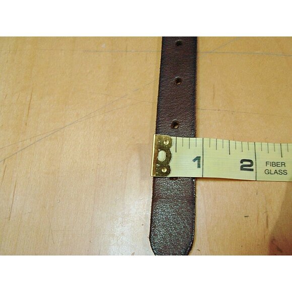 Vintage American Eagle Women Rhinestone Stud Leather Belt L-XL Brown Boho Urban - Picture 8 of 9